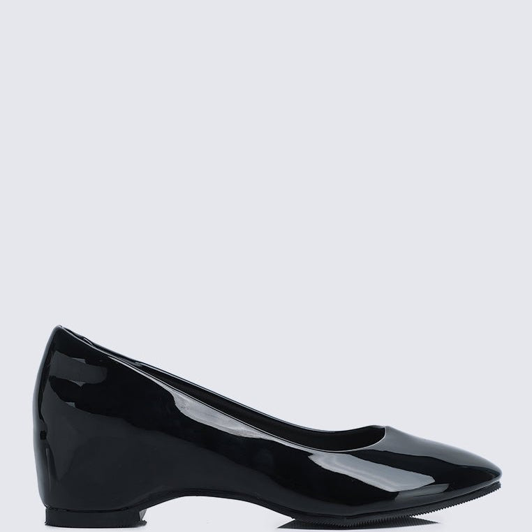 Helene WideFit Comfy Pumps In BlackShoes - myballerine