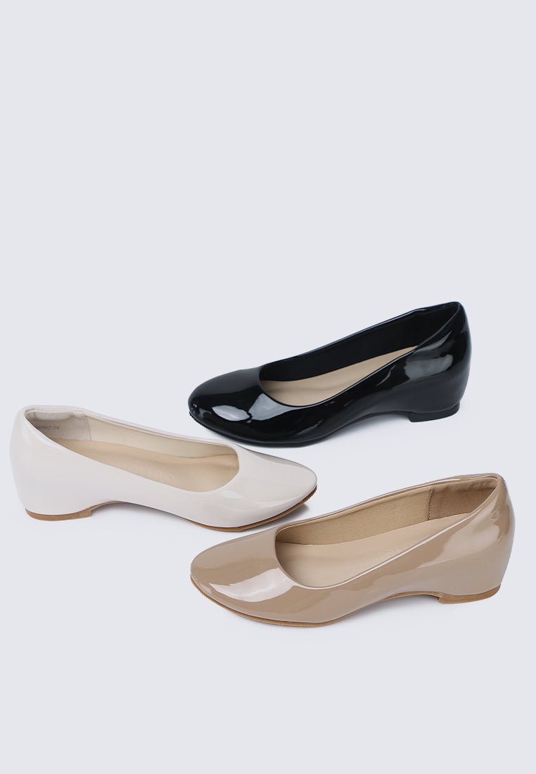 Helene WideFit Comfy Pumps In BlackShoes - myballerine