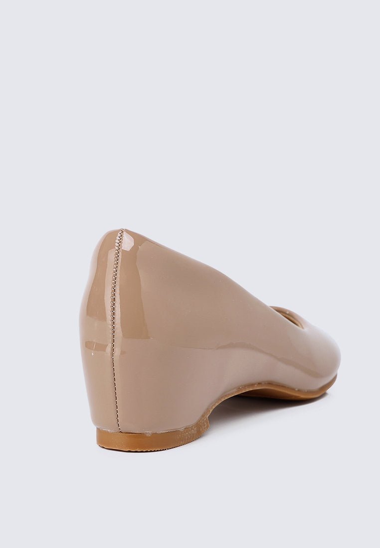 Helene WideFit Comfy Pumps In TaupeShoes - myballerine