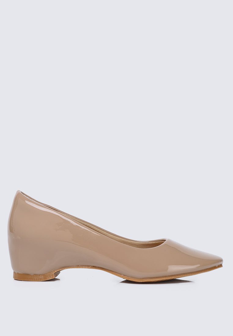 Helene WideFit Comfy Pumps In TaupeShoes - myballerine