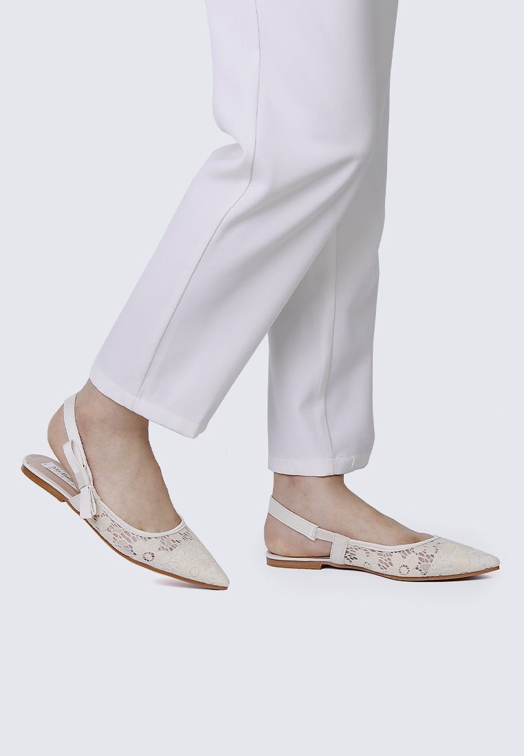 Isabella Comfy Ballerina In Cream - myballerine