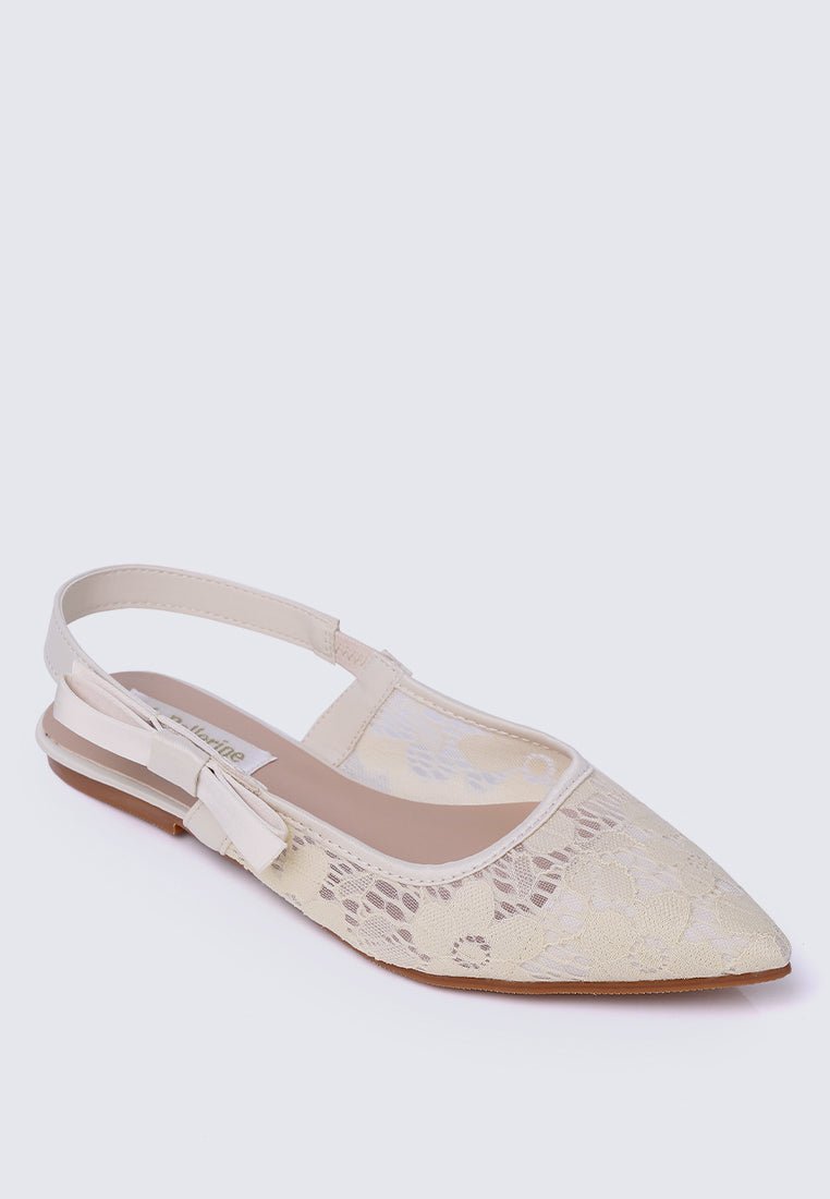 Isabella Comfy Ballerina In Cream - myballerine