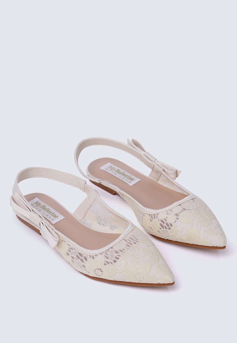 Isabella Comfy Ballerina In Cream - myballerine