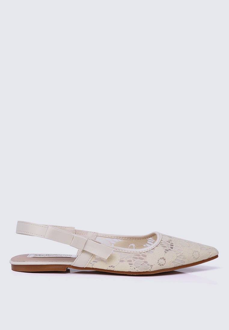 Isabella Comfy Ballerina In Cream - myballerine