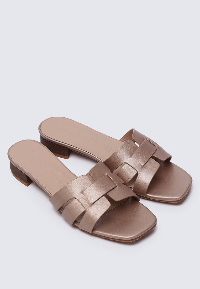 Isla Comfy Sandals In Rose GoldShoes - myballerine