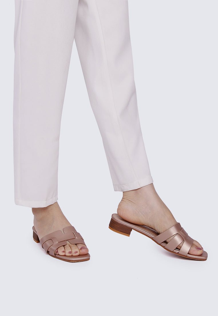 Isla Comfy Sandals In Rose GoldShoes - myballerine