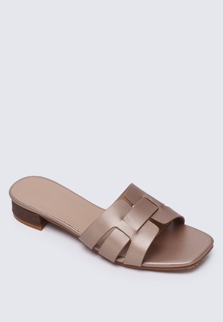 Isla Comfy Sandals In Rose GoldShoes - myballerine