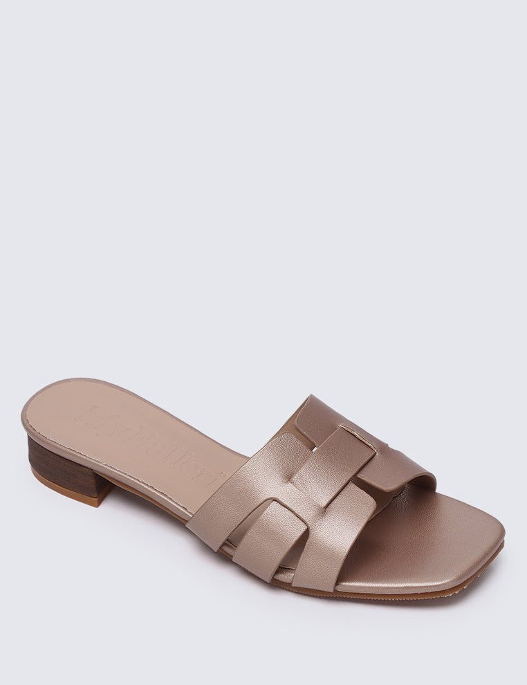 Isla Comfy Sandals In Rose GoldShoes - myballerine