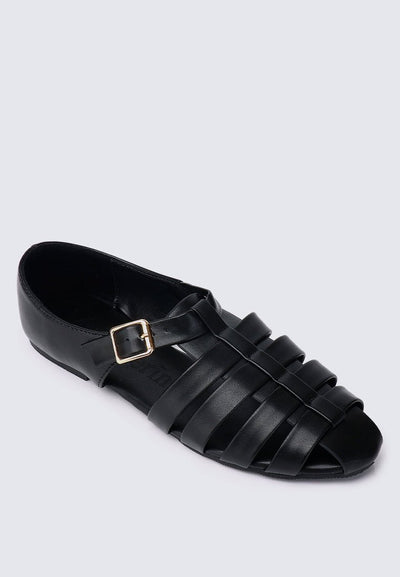 Iza comfy Sandals In BlackShoes - myballerine