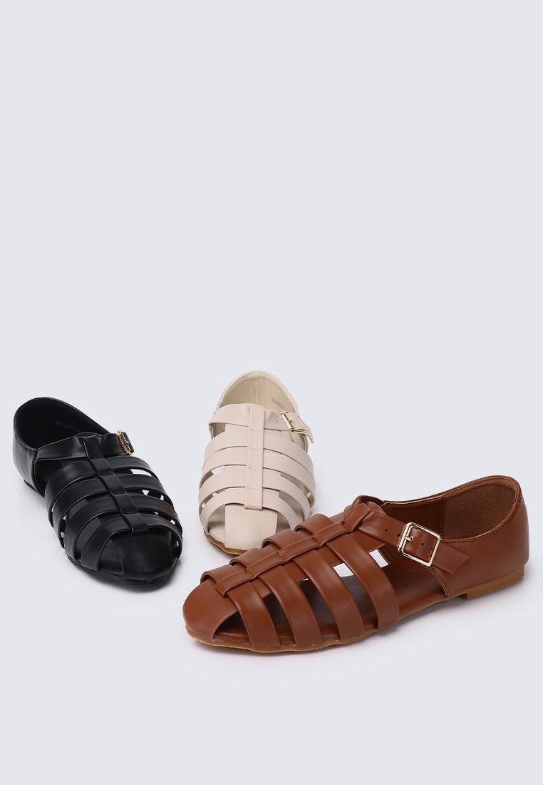 Iza comfy Sandals In BrownShoes - myballerine