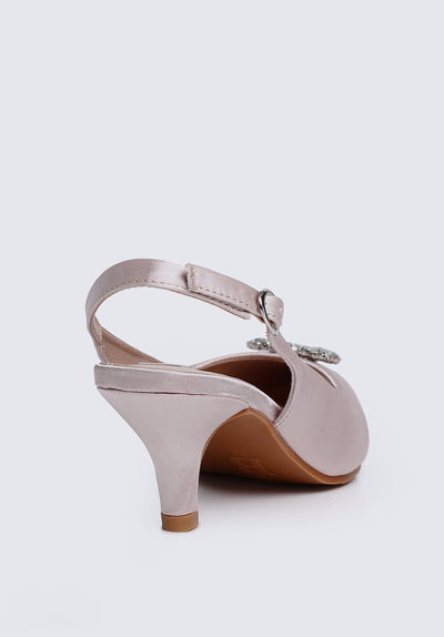 Jeannie Comfy Heels In ChampagneShoes - myballerine