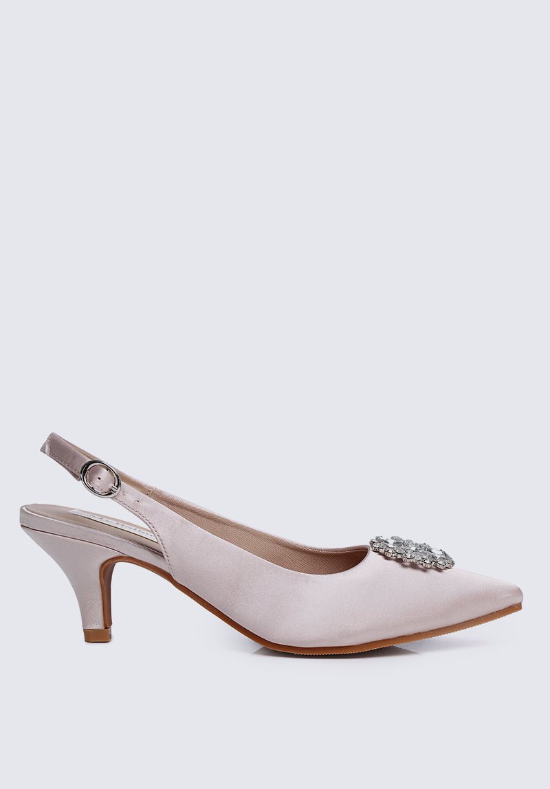 Jeannie Comfy Heels In ChampagneShoes - myballerine