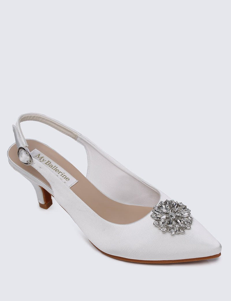 Jeannie Comfy Heels In IvoryShoes - myballerine