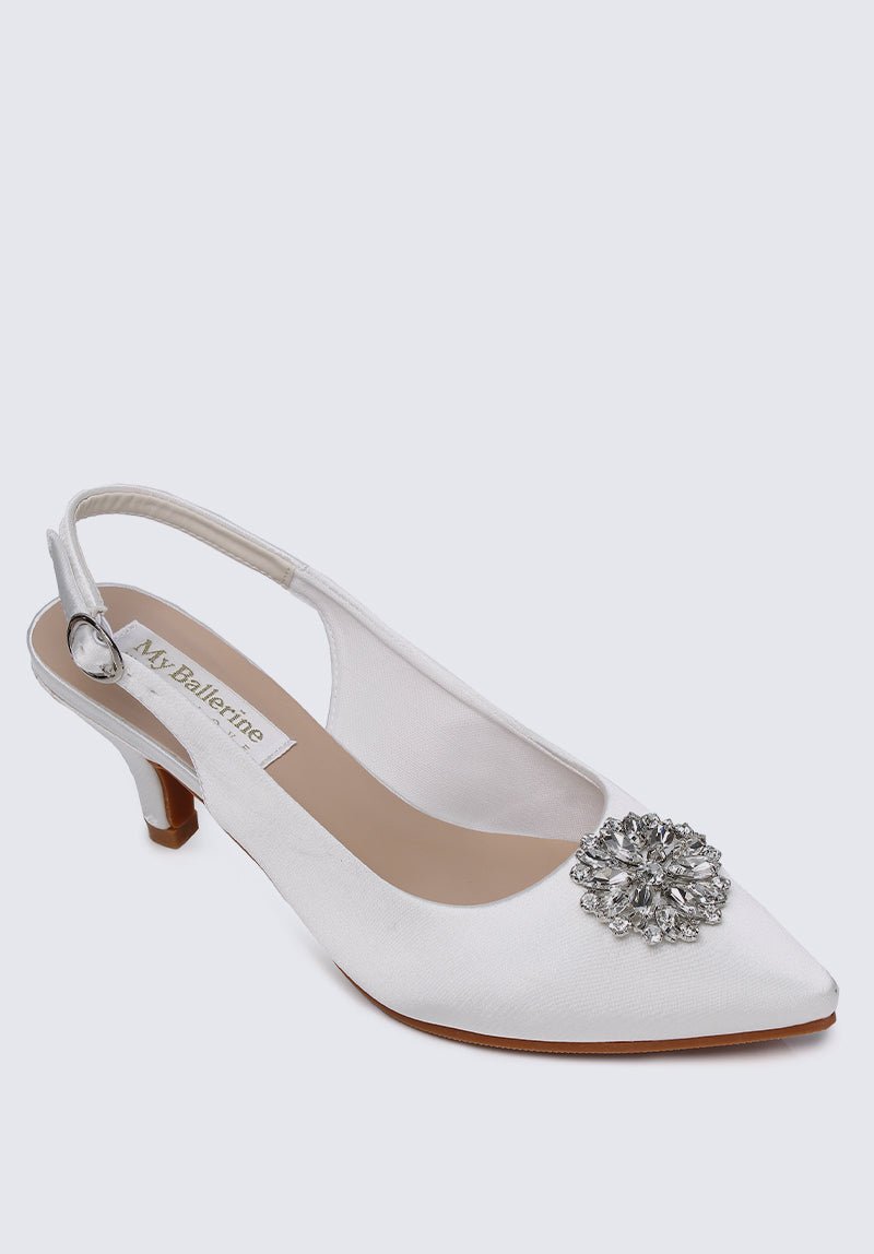 Jeannie Comfy Heels In IvoryShoes - myballerine