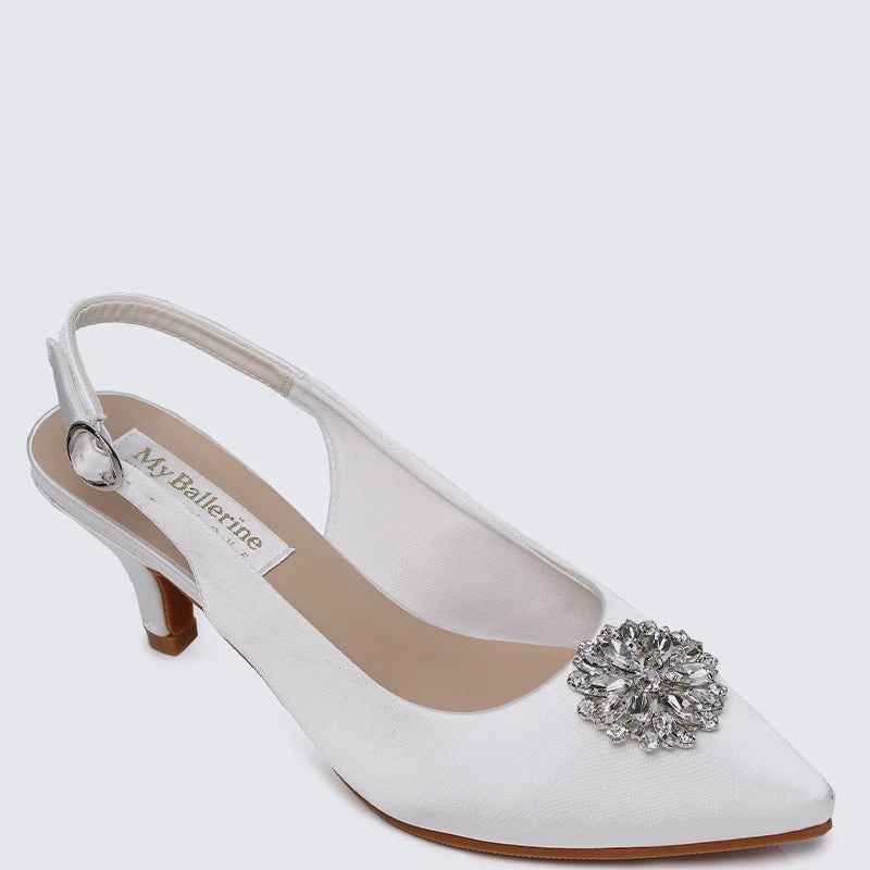 Jeannie Comfy Heels In IvoryShoes - myballerine