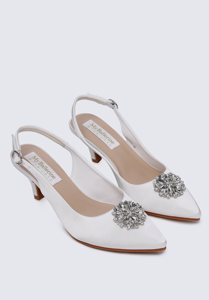 Jeannie Comfy Heels In IvoryShoes - myballerine