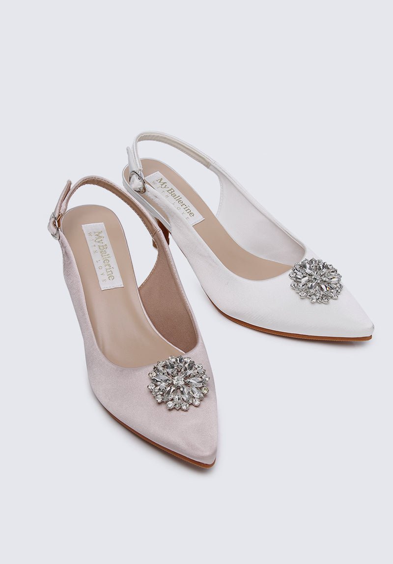 Jeannie Comfy Heels In IvoryShoes - myballerine