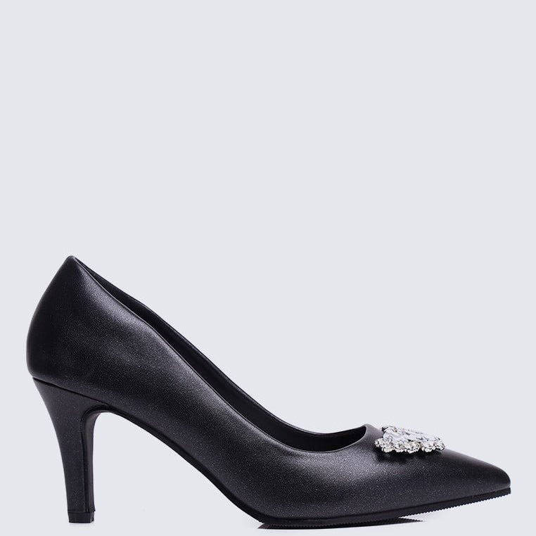 Jewel Comfy Pumps In Black - myballerine