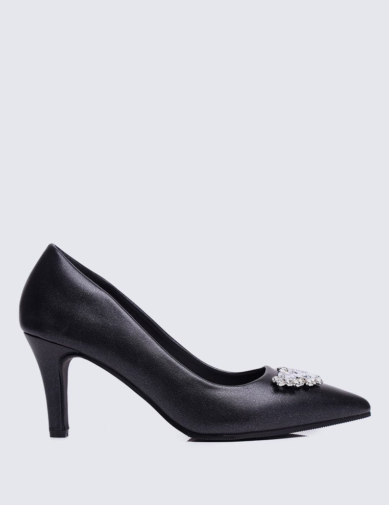 Jewel Comfy Pumps In Black - myballerine