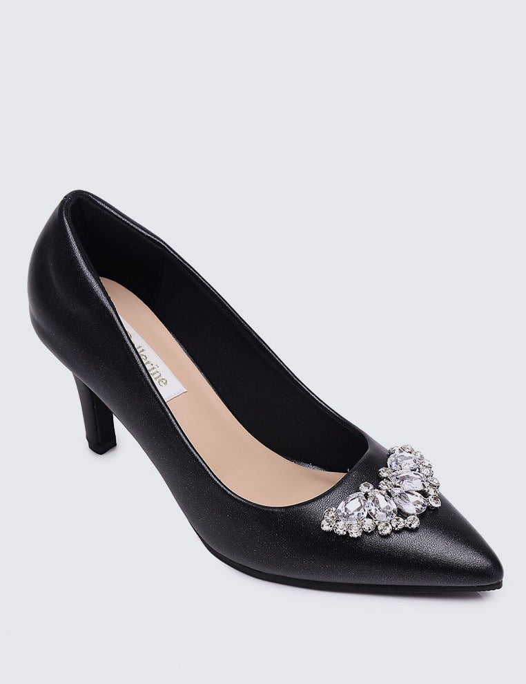 Jewel Comfy Pumps In Black - myballerine