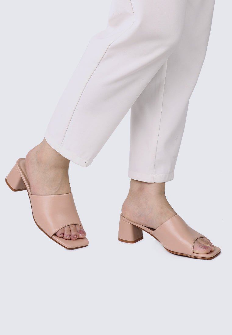 Karissa WideFit Comfy Heels In NudeShoes - myballerine