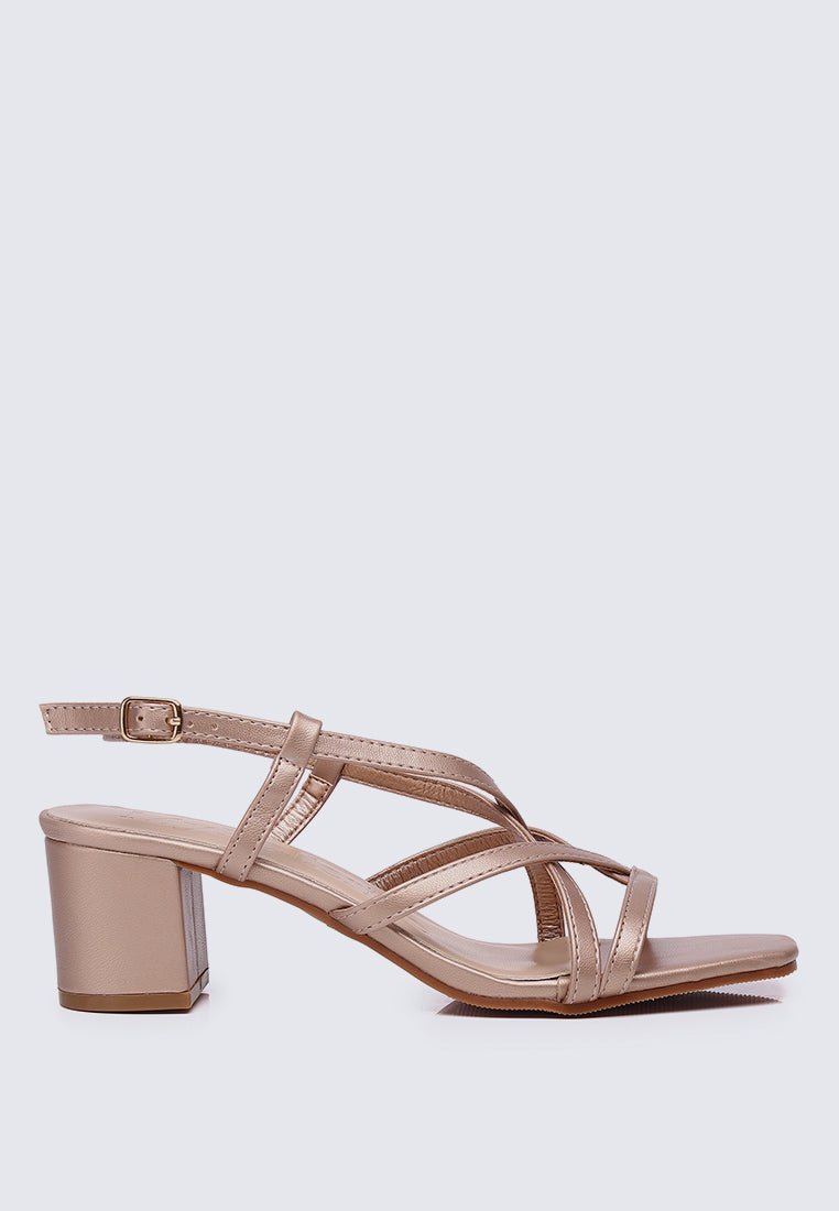 Kat Comfy Heels In Rose GoldShoes - myballerine