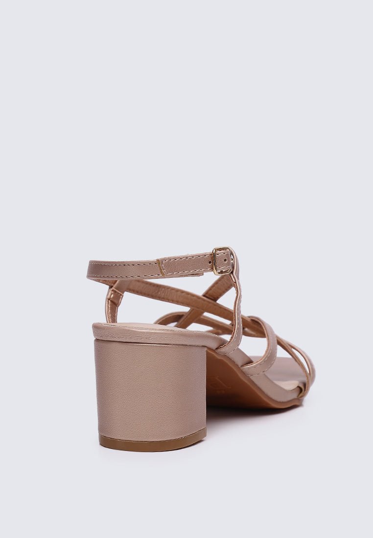 Kat Comfy Heels In Rose GoldShoes - myballerine