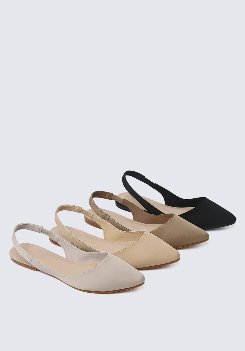 Kate Comfy Ballerina In Beige - myballerine