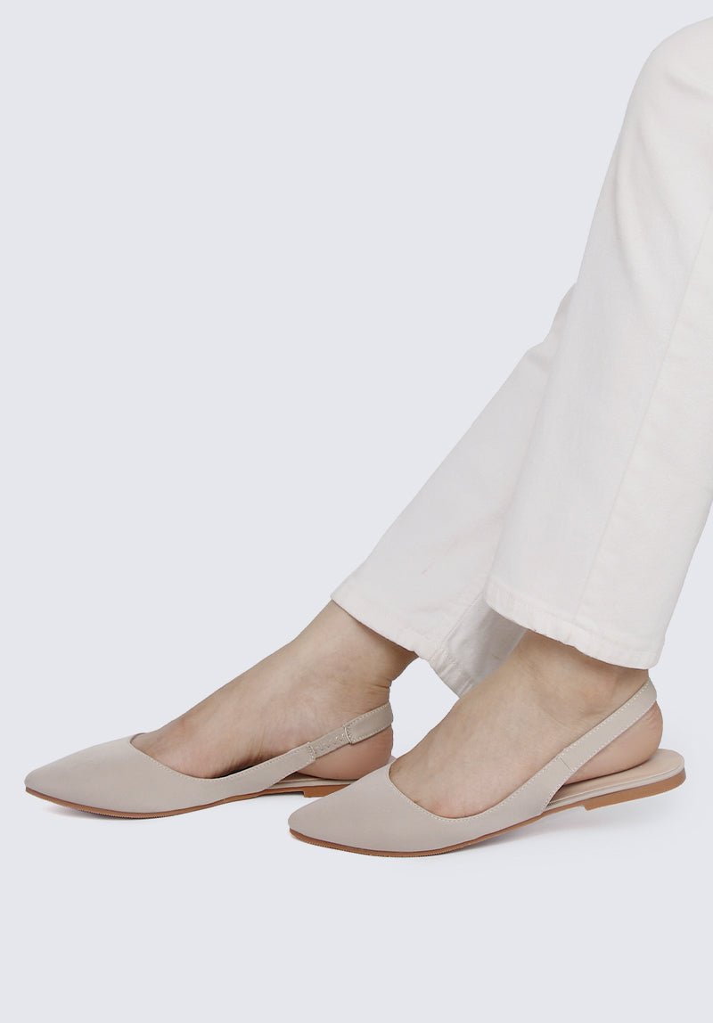 Kate Comfy Ballerina In Beige - myballerine