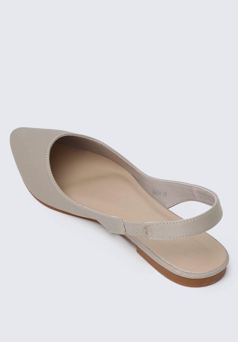 Kate Comfy Ballerina In Beige - myballerine