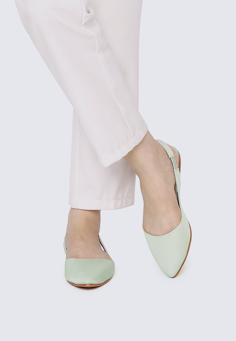 Kate Comfy Ballerina In Sage Green - myballerine