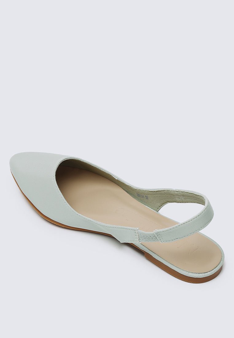 Kate Comfy Ballerina In Sage Green - myballerine