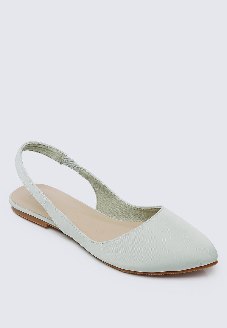 Kate Comfy Ballerina In Sage Green - myballerine