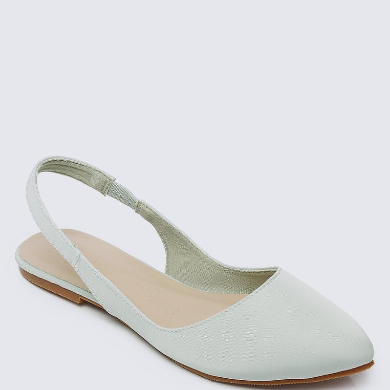 Kate Comfy Ballerina In Sage Green - myballerine