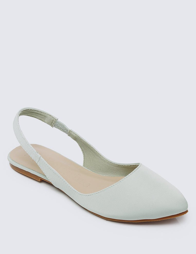 Kate Comfy Ballerina In Sage Green - myballerine