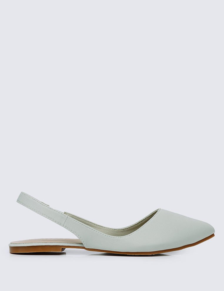 Kate Comfy Ballerina In Sage Green - myballerine