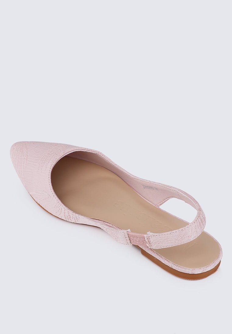 Kate Floral Comfy Ballerina In BlushShoes - myballerine