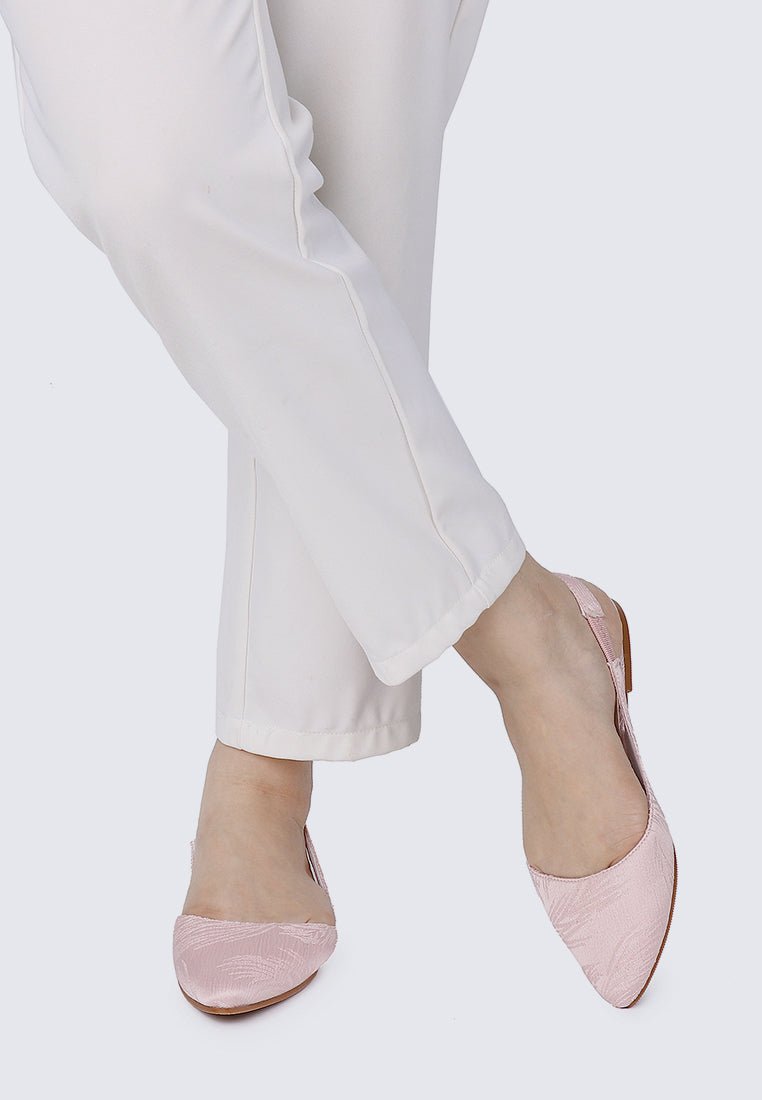 Kate Floral Comfy Ballerina In BlushShoes - myballerine