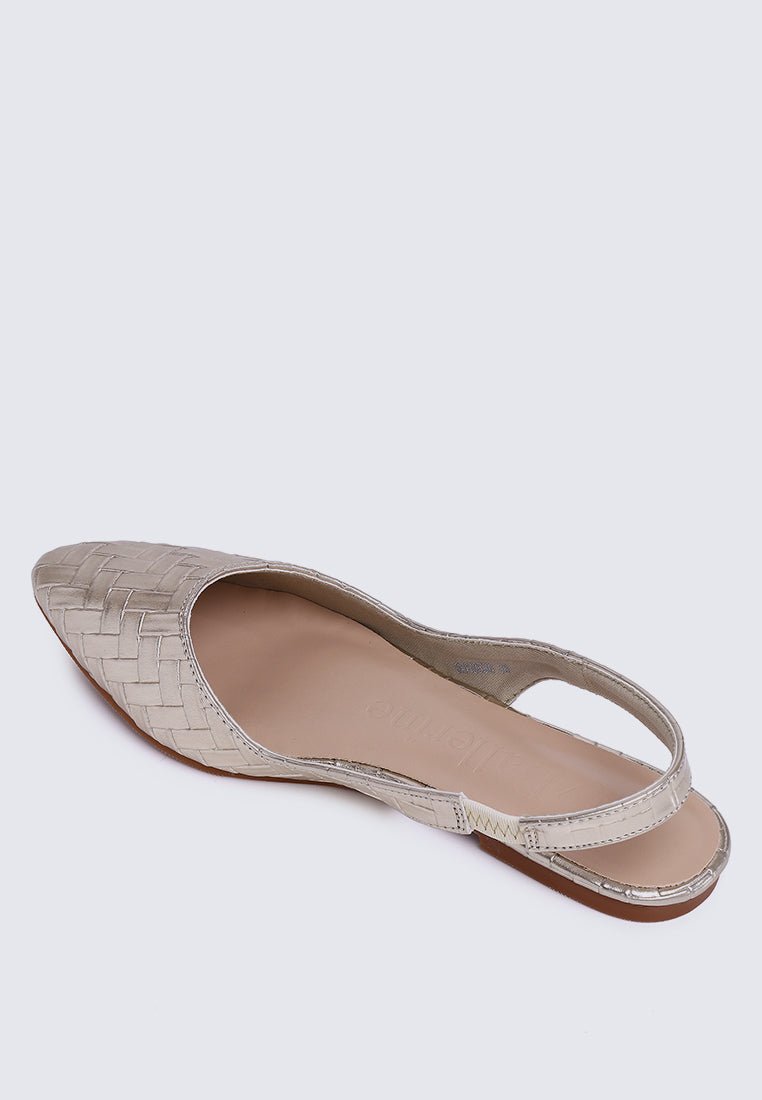 Kate Plait Comfy Ballerina In Gold - myballerine