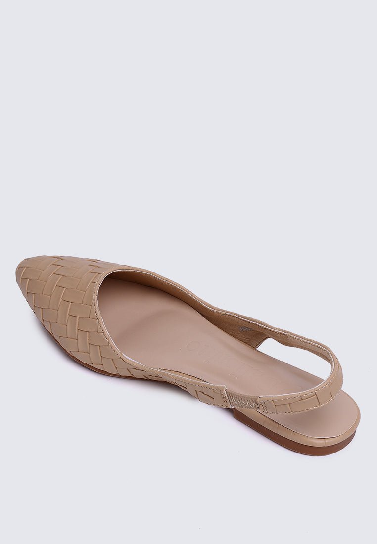 Kate Plait Comfy Ballerina In Tan - myballerine