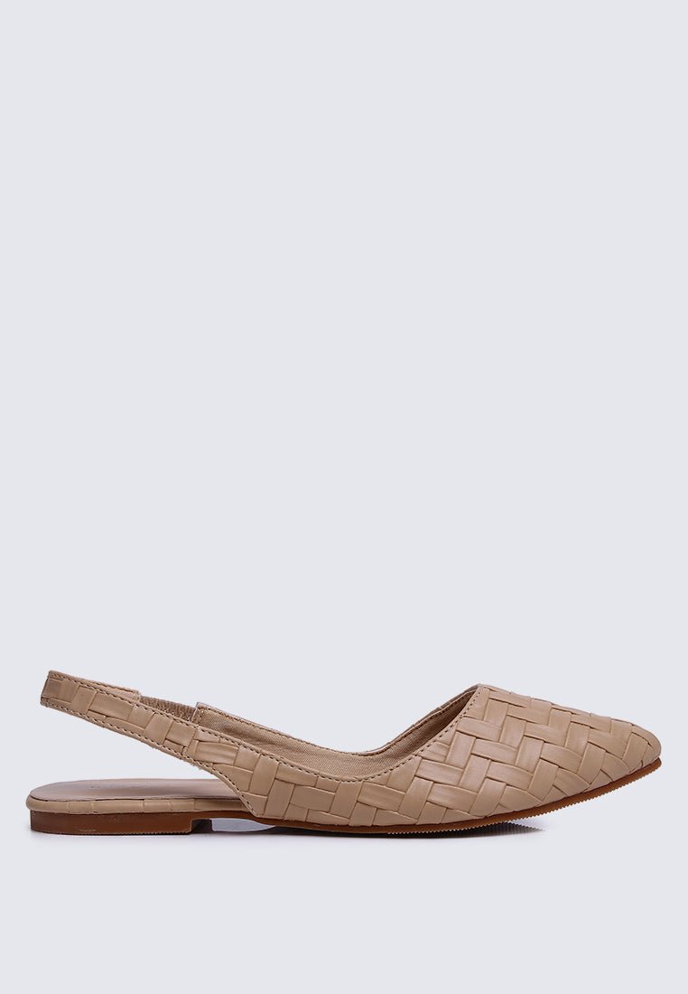 Kate Plait Comfy Ballerina In Tan - myballerine