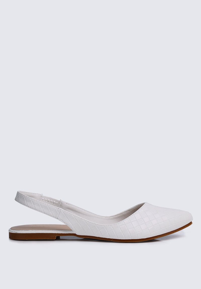 Kate Weave Comfy Ballerina In Off White - myballerine