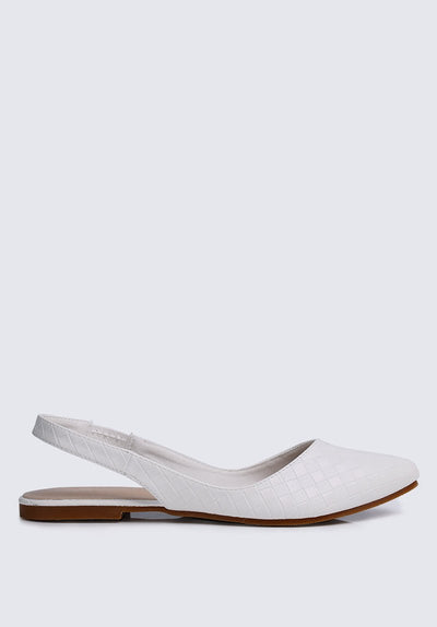 Kate Weave Comfy Ballerina In Off White - myballerine