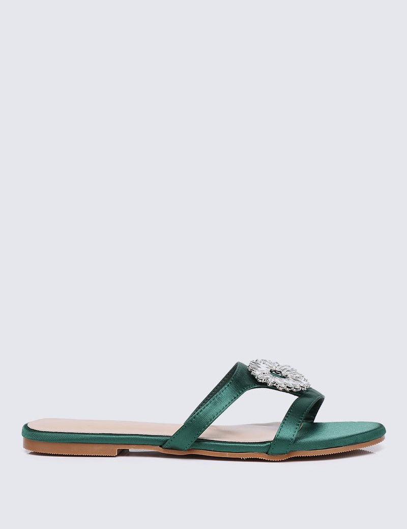 Katherine Comfy Sandals In Green - myballerine