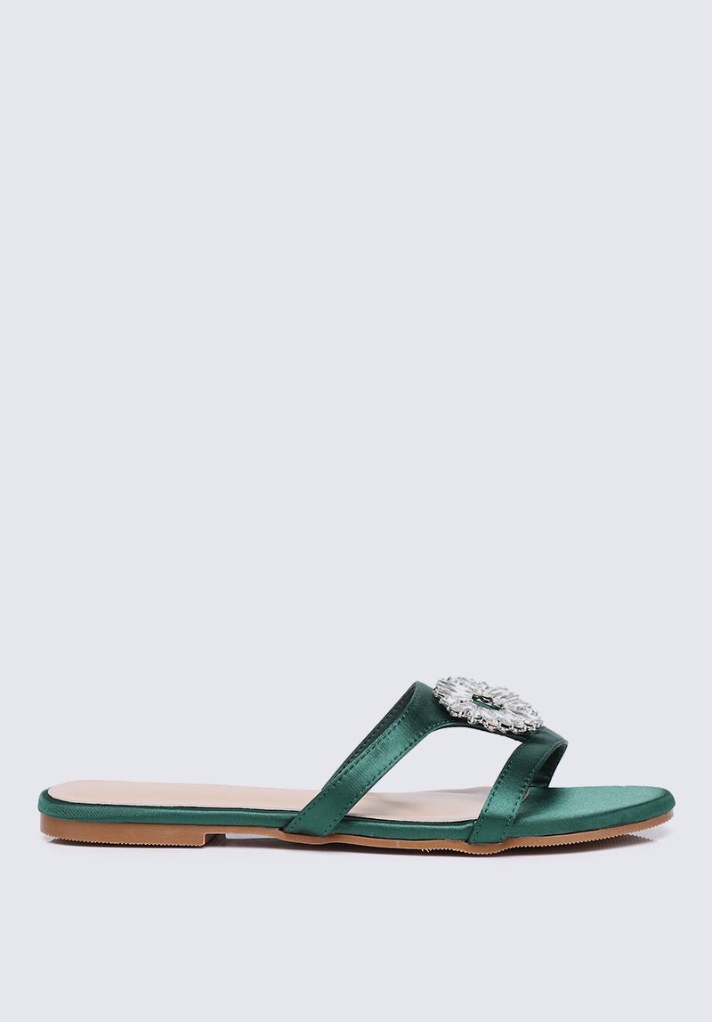 Katherine Comfy Sandals In Green - myballerine