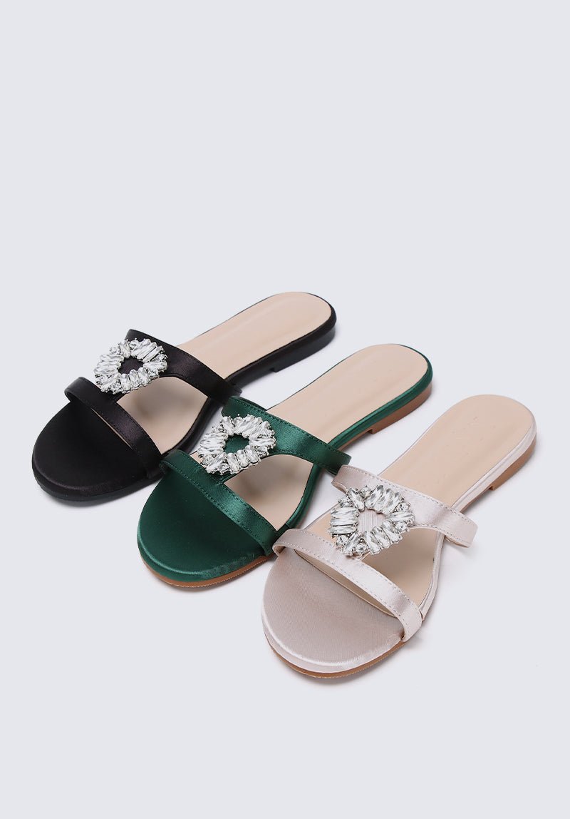 Katherine Comfy Sandals In Green - myballerine