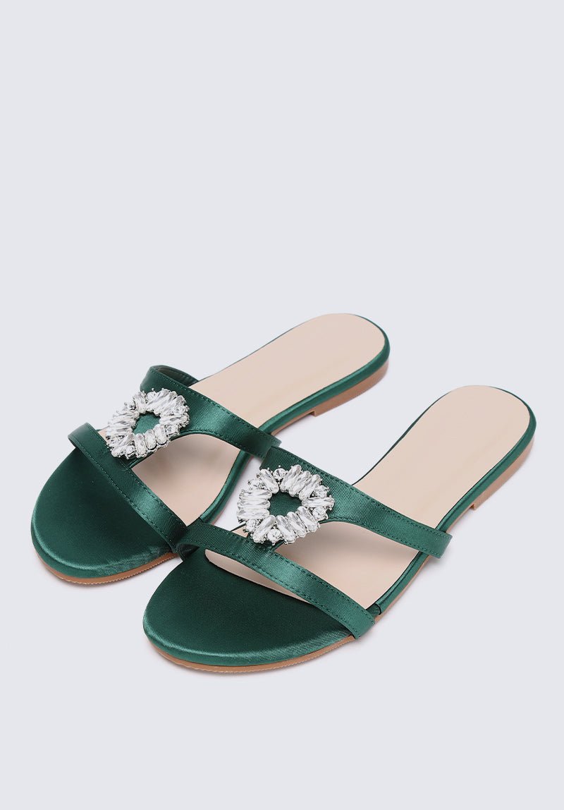 Katherine Comfy Sandals In Green - myballerine