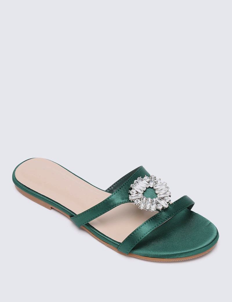 Katherine Comfy Sandals In Green - myballerine