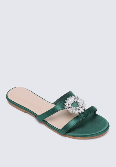 Katherine Comfy Sandals In Green - myballerine