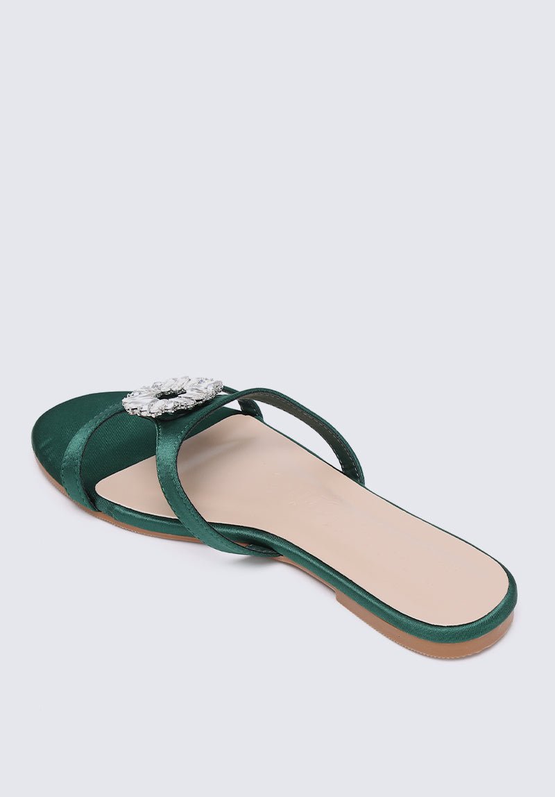 Katherine Comfy Sandals In Green - myballerine